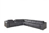 7-Piece 1 Console 3-Power Reclining Leather Sectional / 9762-GRAY-3PWR-7PC