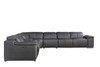 7-Piece 1 Console 3-Power Reclining Leather Sectional / 9762-GRAY-3PWR-7PC