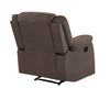 Transitional Microfiber Fabric Recliner Chair / 9824-BROWN-CH