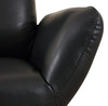 22" Modern Genuine Italian Leather Lounge Chair / C74-BLACK-CH