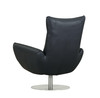 22" Modern Genuine Italian Leather Lounge Chair / C74-NAVY-CH