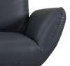 22" Modern Genuine Italian Leather Lounge Chair / C74-NAVY-CH