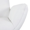 22" Modern Genuine Italian Leather Lounge Chair / C74-WHITE-CH