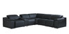 6-Piece 1 Console 3-Power Reclining Italian Leather Sectional / 9762-BLACK-3PWR-6PC