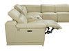 6-Piece 1 Console 3-Power Reclining Italian Leather Sectional / 9762-BEIGE-3PWR-6PC