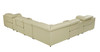 8-Piece 1 Console 4-Power Reclining Italian Leather Sectional / 9762-BEIGE-4PWR-8PC