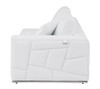 Transitional Italian Top Grain Left Arm Facing Leather Sectional / 998-WHITE-LAF-SECT