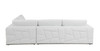 Transitional Italian Top Grain Right Arm Facing Leather Sectional / 998-WHITE-RAF-SECT