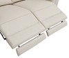 Italian Leather Loveseat with Power Recliner / 990-BEIGE-L