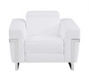 Italian Leather Chair with Power Recliner / 990-WHITE-CH