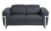 Italian Leather Sofa Set with Power Recliner / 990-DK-GRAY