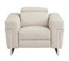 Italian Leather Sofa Set with Power Recliner / 989-BEIGE