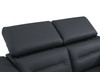 Italian Leather Loveseat with Power Recliner / 989-DK-GRAY-L