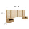 Render Wall Mount King Headboard and Modern Nightstands / MOD-7117