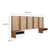 Render Wall Mount Queen Headboard and Modern Nightstands / MOD-7113