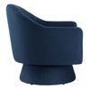 Astral Performance Velvet Fabric and Wood Swivel Chair / EEI-6360