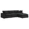 Commix 4-Piece Down Filled Overstuffed Boucle Fabric Sectional Sofa / EEI-6363