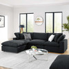 Commix 4-Piece Down Filled Overstuffed Boucle Fabric Sectional Sofa / EEI-6363