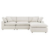 Commix 4-Piece Down Filled Overstuffed Boucle Fabric Sectional Sofa / EEI-6363