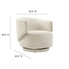 Celestia Boucle Fabric Swivel Chair / EEI-6357