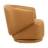 Celestia Vegan Leather Fabric and Wood Swivel Chair / EEI-6358