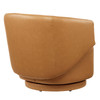 Celestia Vegan Leather Fabric and Wood Swivel Chair / EEI-6358