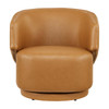 Celestia Vegan Leather Fabric and Wood Swivel Chair / EEI-6358