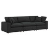 Commix Down Filled Overstuffed Boucle Fabric 3-Seater Sofa / EEI-6362