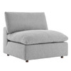 Commix Down Filled Overstuffed Boucle Fabric Armless Chair / EEI-6257