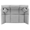Commix Down Filled Overstuffed Boucle Fabric 6-Piece Sectional Sofa / EEI-6372