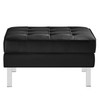 Loft Tufted Vegan Leather Armchair and Ottoman Set / EEI-6409