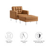 Loft Tufted Vegan Leather Armchair and Ottoman Set / EEI-6409