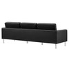 Loft Tufted Vegan Leather Sofa and Ottoman Set / EEI-6410