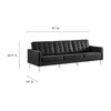 Loft Tufted Vegan Leather Sofa and Ottoman Set / EEI-6410