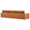 Loft Tufted Vegan Leather Sofa and Ottoman Set / EEI-6410