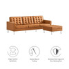 Loft Tufted Vegan Leather Sofa and Ottoman Set / EEI-6410