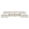 Commix Down Filled Overstuffed Boucle 6-Piece Sectional Sofa / EEI-6366