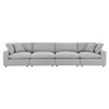 Commix Down Filled Overstuffed Boucle Fabric 4-Seater Sofa / EEI-6364