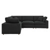 Commix Down Filled Overstuffed Boucle 5-Piece Sectional Sofa / EEI-6368