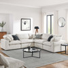 Commix Down Filled Overstuffed Boucle 5-Piece Sectional Sofa / EEI-6368