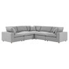 Commix Down Filled Overstuffed Boucle 5-Piece Sectional Sofa / EEI-6368