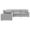 Commix Down Filled Overstuffed Boucle 5-Piece Sectional Sofa / EEI-6368