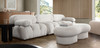 Paloma 3PC Modular 111 Inch Sofa in Light Cream Velvet / PALOMA1LC1AC1RCCM