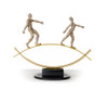 SZ0241 Modern Bronze Acrobats-Tightrope Sculpture / VGTHSZ0241-BRZ