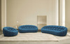 Divani Casa Yolonda - Modern Curved Dark Teal Fabric Sofa Set / VGEV2126C-SET-C-15