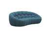 Divani Casa Yolonda - Modern Curved Dark Teal Fabric Loveseat / VGEV2126C-LOVE-C-15