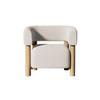 Modrest Fang - Modern White Fabric & Wood Accent Chair / VGEUMC-7114LC-AW-WHT