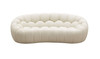 Divani Casa Yolonda - Modern Curved Off-White Fabric Loveseat / VGEV2126C-LOVE-C-00