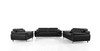 Divani Casa Grange - Modern Black Leather Sofa Set / VGBNS-2116-SET-BLK