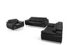 Divani Casa Grange - Modern Black Leather Sofa Set / VGBNS-2116-SET-BLK